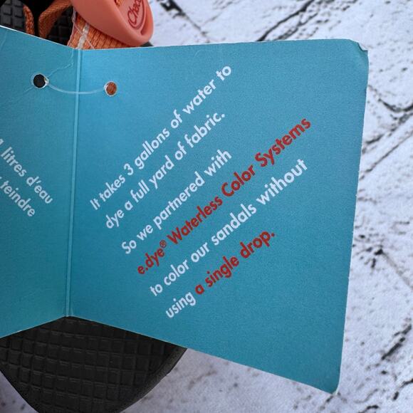 Chaco Sandal Z Cloud Topline Tiger Orange Strappy Summer Adjustable Size 6 - Picture 5 of 6